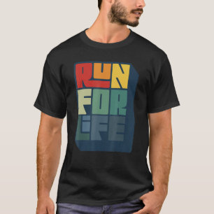 Run For Life Marathon Finisher Runners Vintage Re T-Shirt
