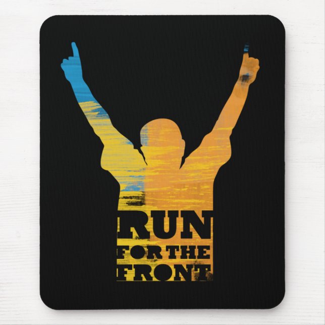 Run For the Front: Watercolor Mouse Mat (Front)