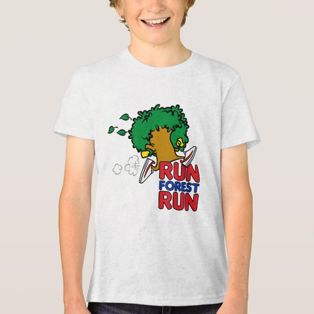 Run Forest Run Tri-Blend Shirt (Front)