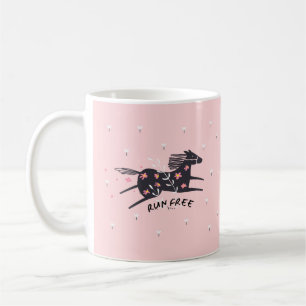 Run Free Blush Pink Horse Inspirational Christian Coffee Mug