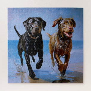 "Run Free, Run Together" Beachside Best Buddies Jigsaw Puzzle
