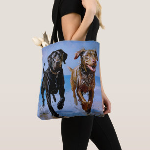 "Run Free, Run Together" Beachside Best Buddies Tote Bag