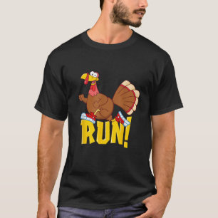 Run Funny Thanksgiving Running 5k Race Turkey Trot T-Shirt
