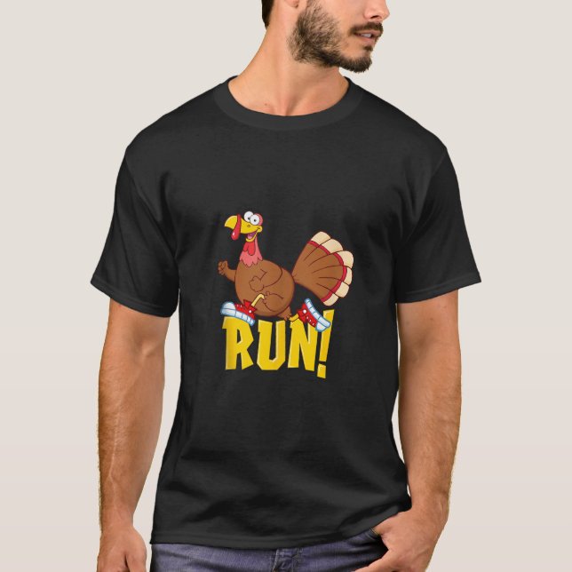 Run Funny Thanksgiving Running 5k Race Turkey Trot T-Shirt (Front)