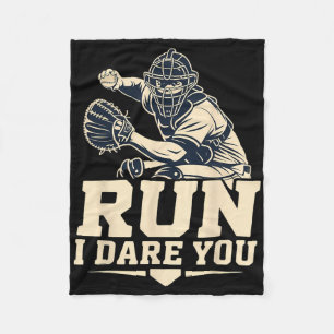 Run I Dare You Sell Catcher Fleece Blanket