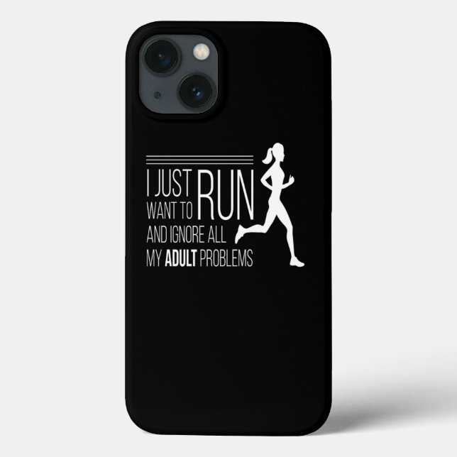 Run Ignore Adult Problems Case-Mate iPhone Case (Back)