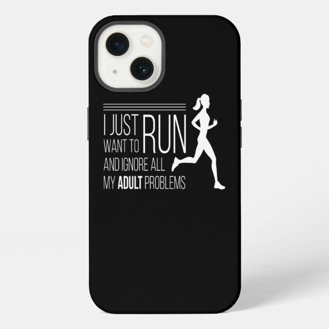 Run Ignore Adult Problems iPhone Case (Back)