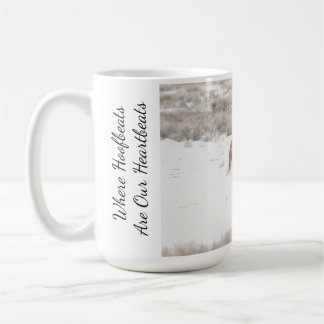 Run in the snow coffee mug