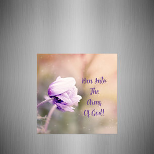 Run Into Arms of God Stone Magnet Christian