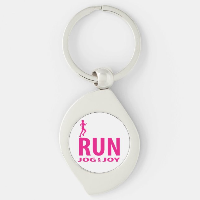 Run, jog and joy key ring (Front)
