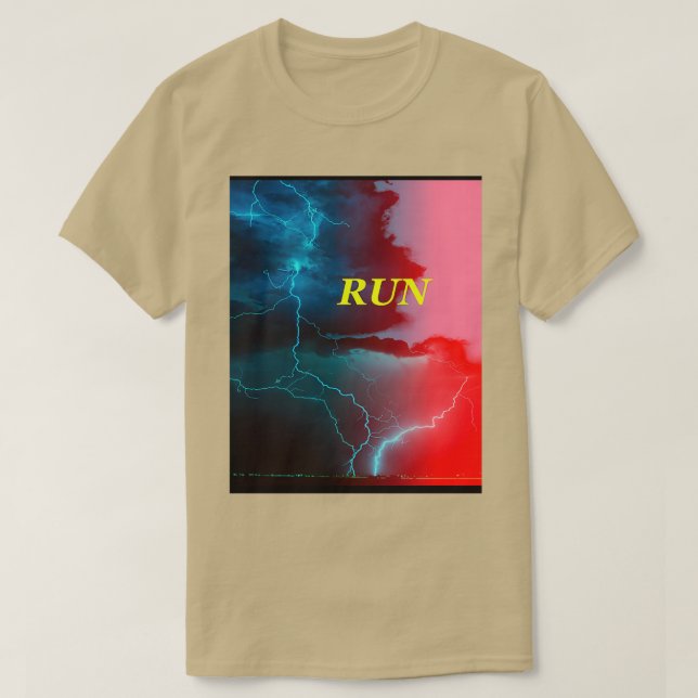 run lightning storm T-Shirt (Design Front)