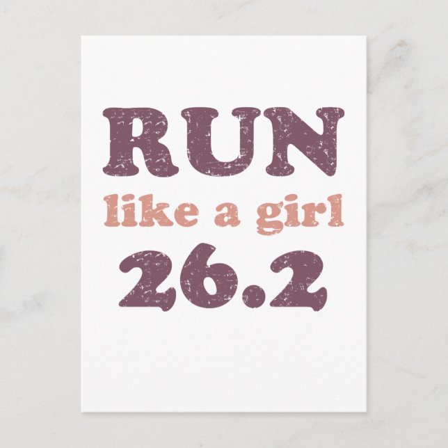Run like a girl 26.2 postcard (Front)