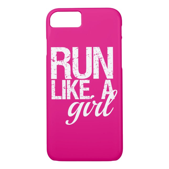 Run Like a Girl funny phone case (Back)