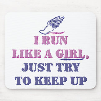 Run Like a Girl Mouse Mat