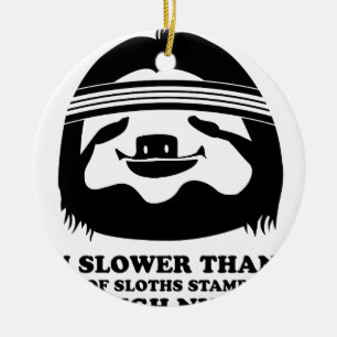 Run Like A Sloth Ceramic Tree Decoration