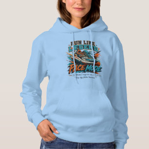 Run Like Legend Pace Mode Retro Running Shoe Art Hoodie