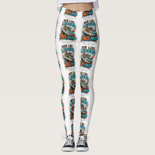 Run Like Legend Pace Mode Retro Running Shoe Art Leggings