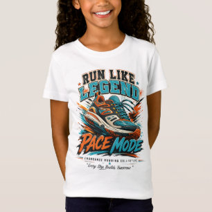 Run Like Legend Pace Mode Retro Running Shoe Art T-Shirt