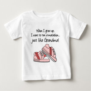 Run Marathon Just Like My Grandma Baby T-Shirt