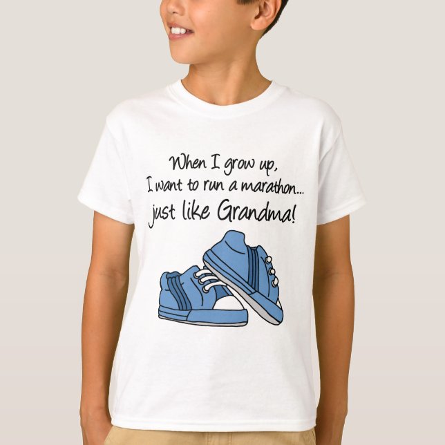 Run Marathon Just Like My Grandma T-Shirt (Front)