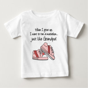 Run Marathon Just Like My Grandpa Baby T-Shirt