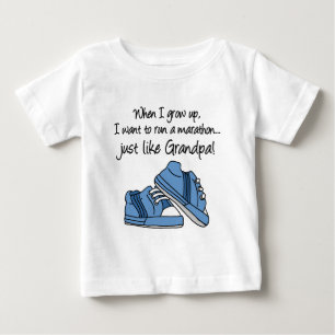 Run Marathon Just Like My Grandpa Baby T-Shirt