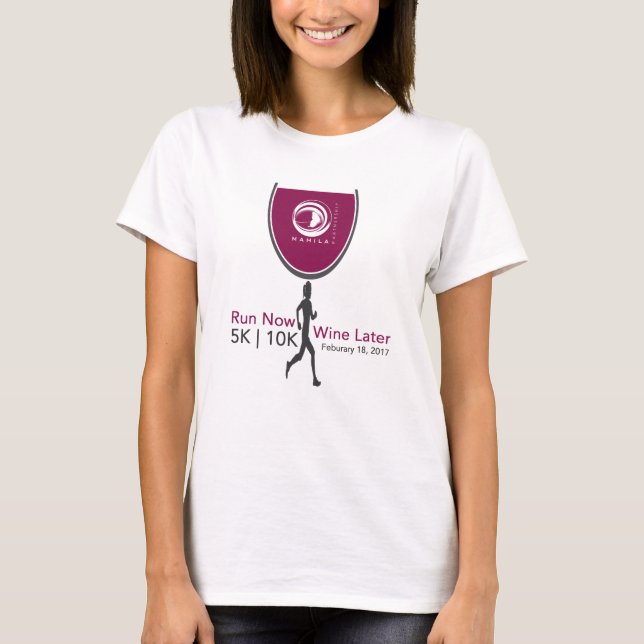 Run Now Wine Later Participant Athletic Tank Top (Front)
