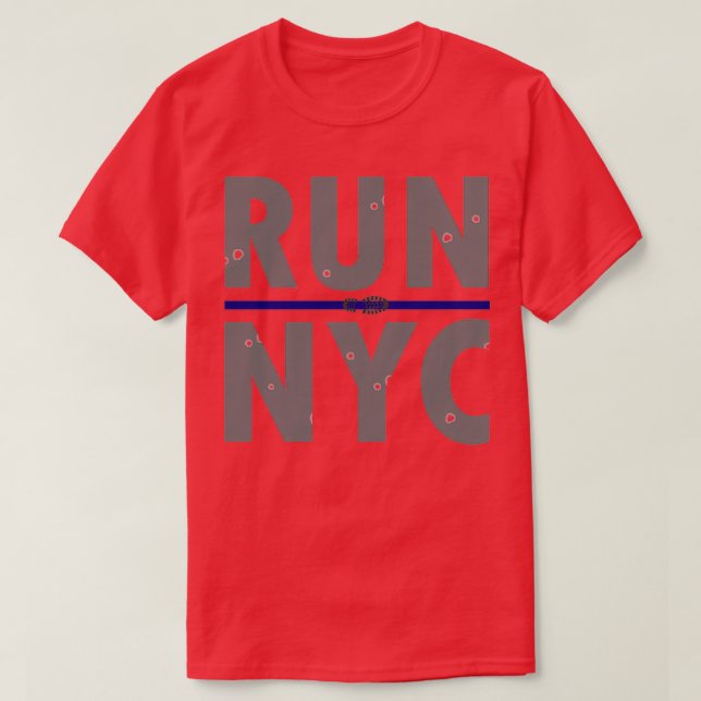 RUN NYC New York City Runners Marathon T-Shirt (Design Front)