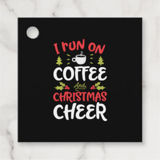 Run On Coffee Christmas Cheer Christmas Favour Tags