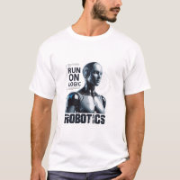 Run On Logic" Humanoid Robot T-Shirt | Funny Progr