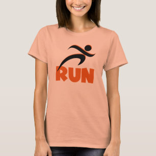 RUN Orange Fitness Running T-Shirt