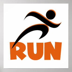 RUN Orange Poster