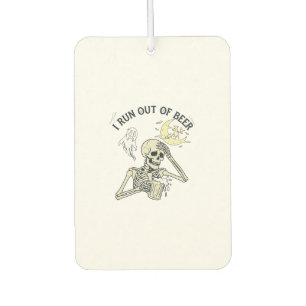 Run Out Beer Skeleton Ghost Moon Halloween_1 Car Air Freshener