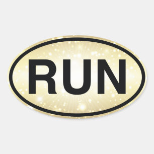 RUN OVAL STICKER
