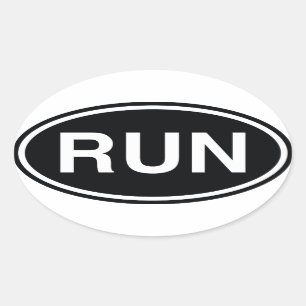 RUN OVAL STICKER