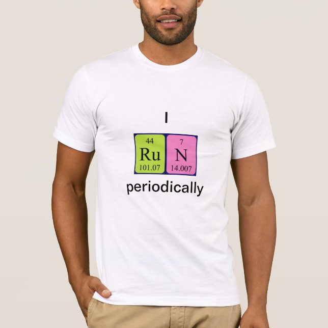 Run periodic table word shirt 2 (Front)