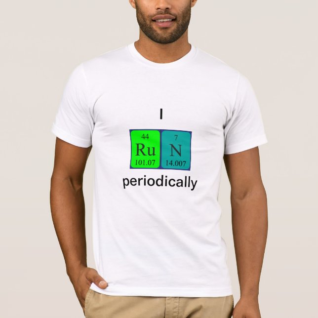 Run periodic table word shirt 7 (Front)