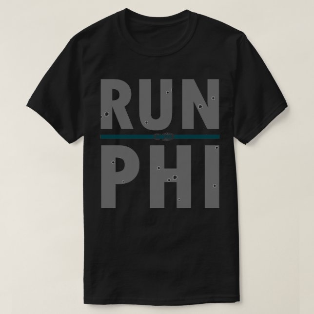 RUN PHI Run Philadelphia Marathon Design T-Shirt (Design Front)