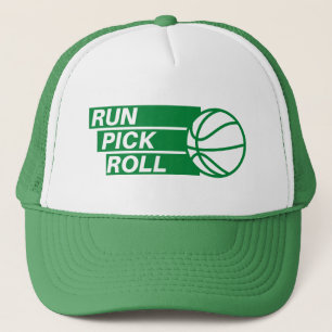 Run Pick Roll Basketball Court Hoopers Coaches Trucker Hat