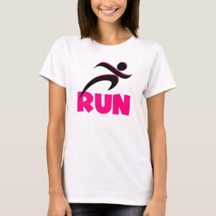 RUN Pink Fitness Running T-Shirt
