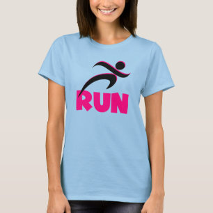 RUN Pink Fitness Running T-Shirt