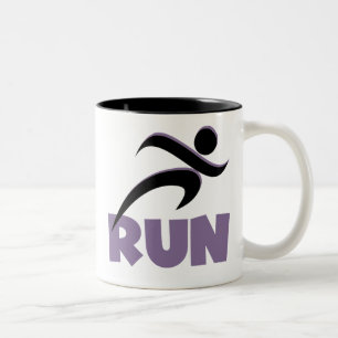 RUN Purple Two-Tone Coffee Mug