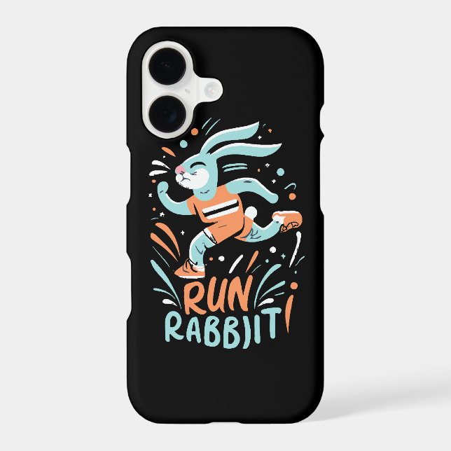 run rabbit marathon runner bunny cute (Back)