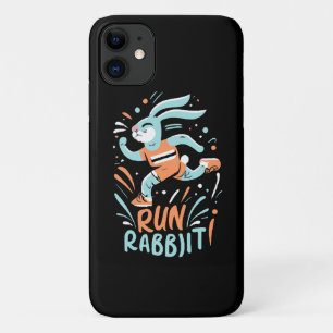 run rabbit marathon runner bunny cute iPhone 11 case
