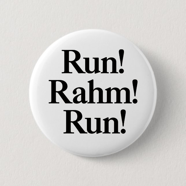 Run Rahm Run 6 Cm Round Badge (Front)