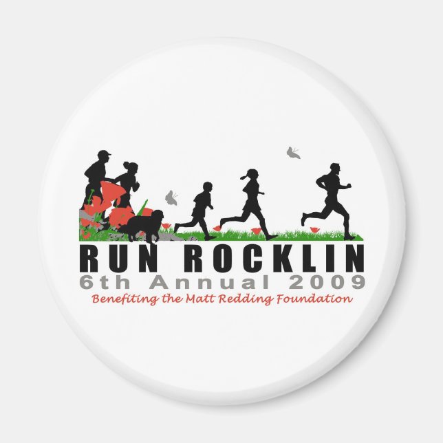 Run Rocklin Magnet (Front)