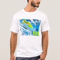 RUN RUN Blue & Green Paint Splash Running Shoe