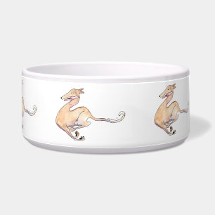 Run Run Greyhound Dog Bowl