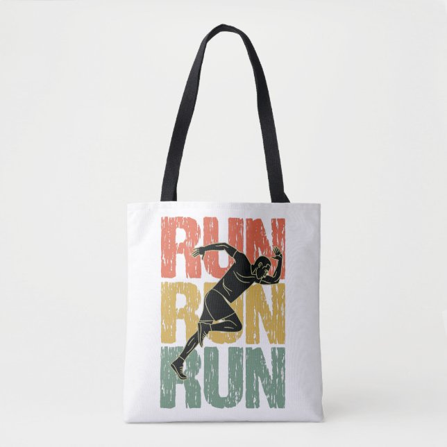 Run Run Run - Vintage Runner Tote Bag (Front)