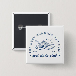 Run running cool dad club best runner funny quotes 15 cm square badge